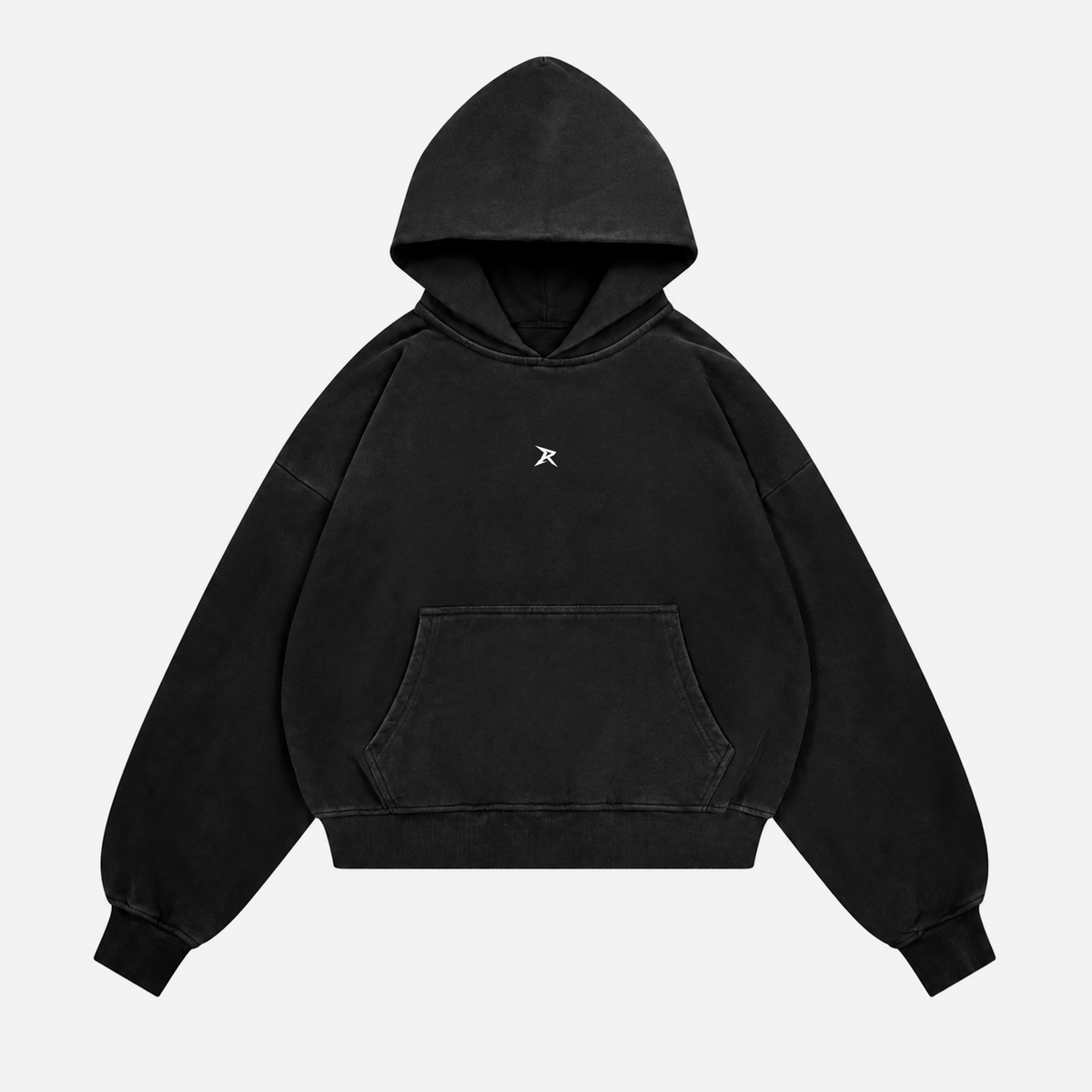 Realm Oversized Boxy Hoodie (Soft Black)