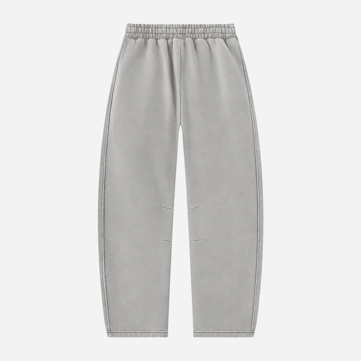 Realm Oversized Barrel Leg Pants (Stone Grey)