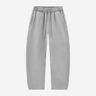 Realm Oversized Barrel Leg Pants (Stone Grey)