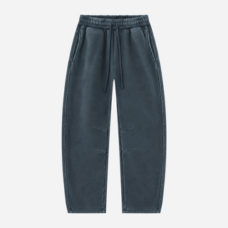 Realm Oversized Barrel Leg Pants (Blue charcoal)