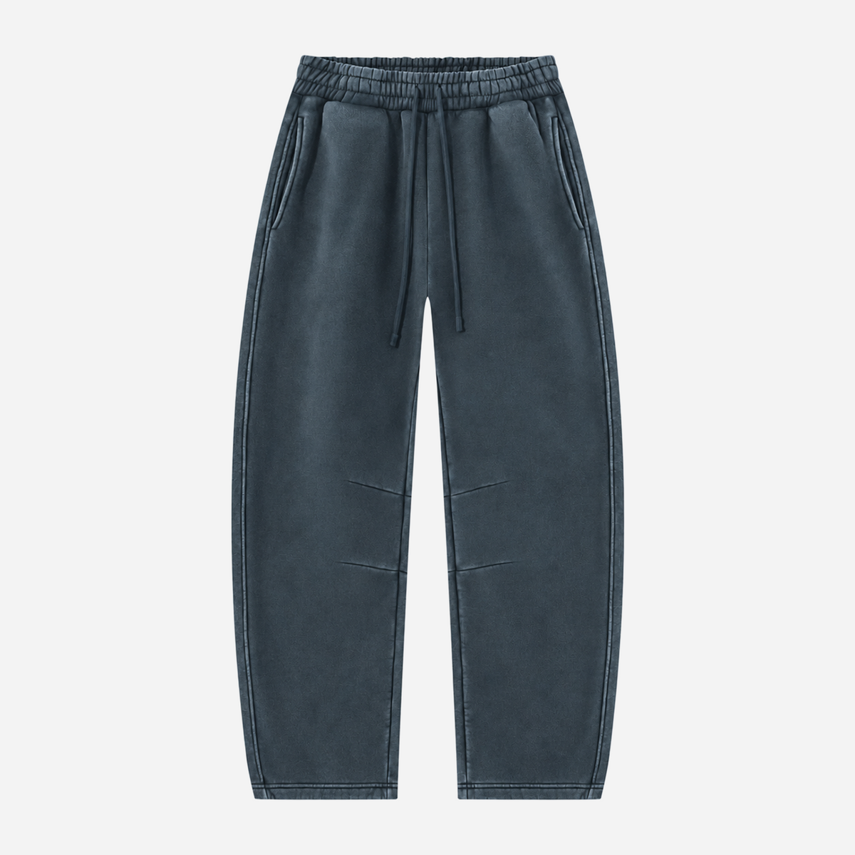 Realm Oversized Barrel Leg Pants (Blue charcoal)