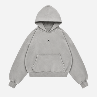 Realm Oversized Boxy Hoodie (Stone Grey)