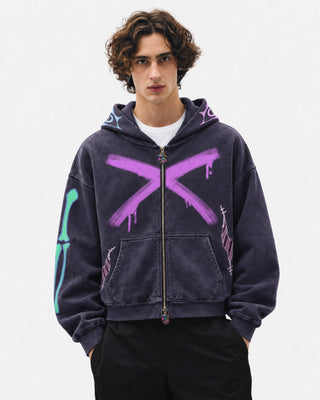 Powderkeg Zip Hoodie — On model