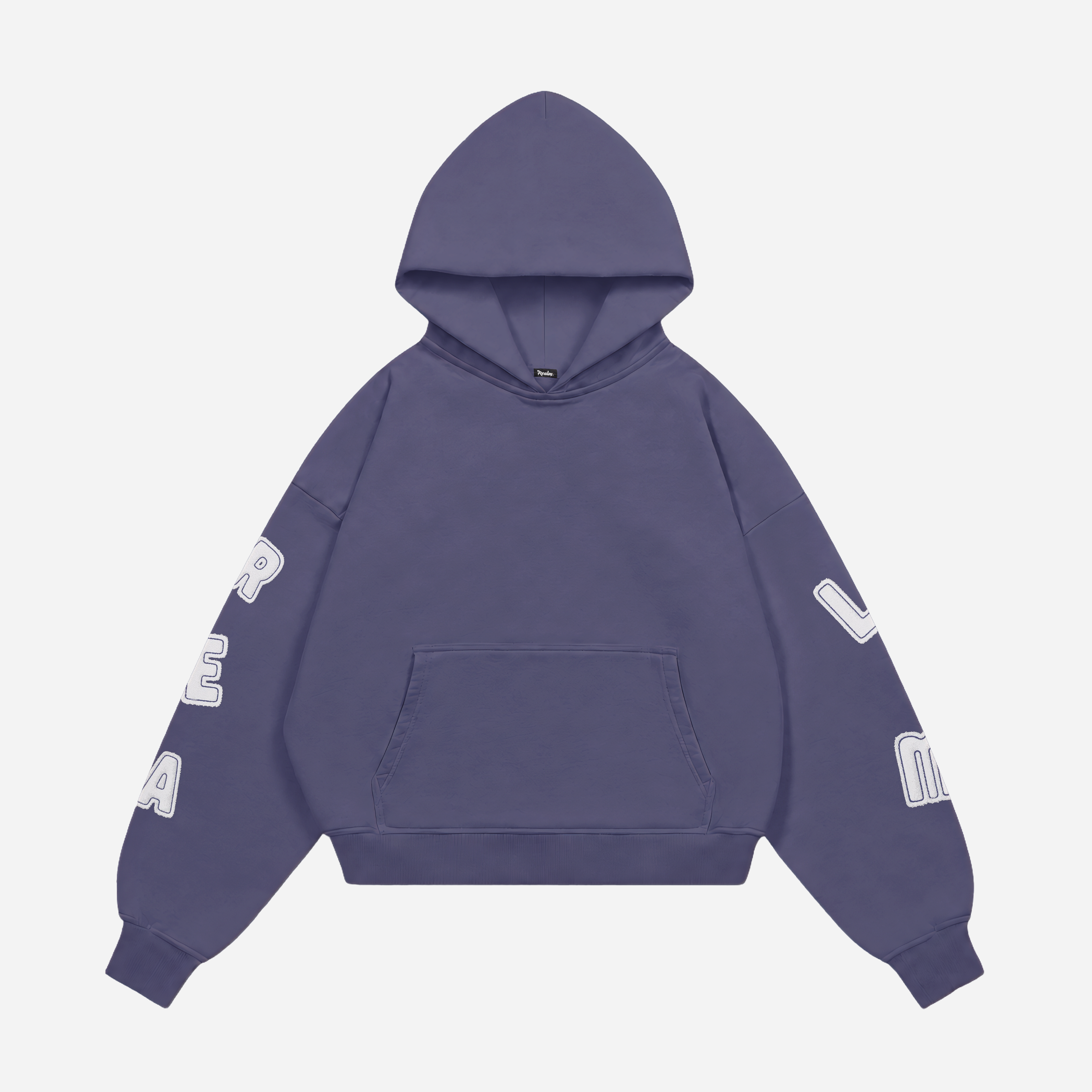 Realm Oversized Hoodie Blueberry, front view