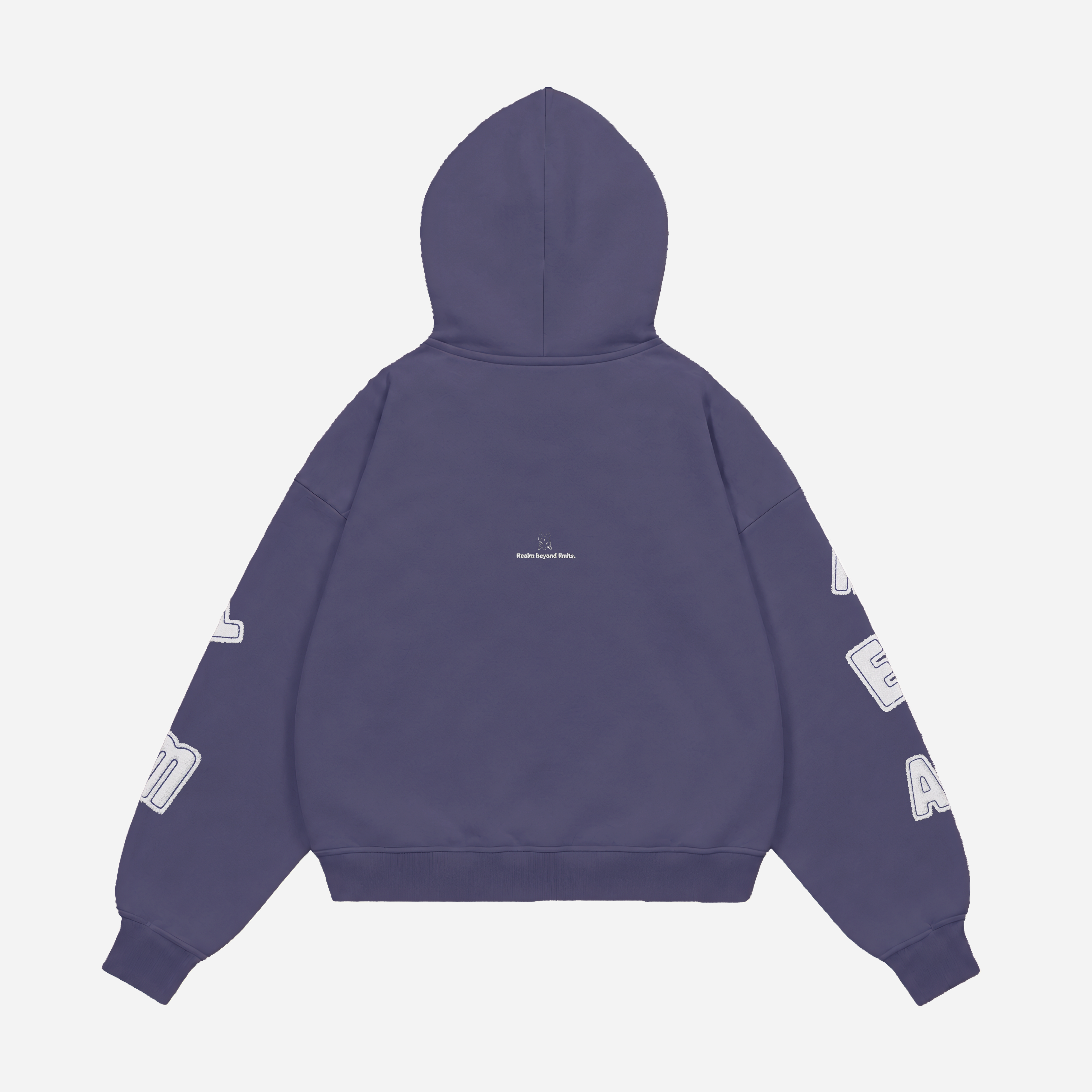 Realm Oversized Hoodie Blueberry, back view