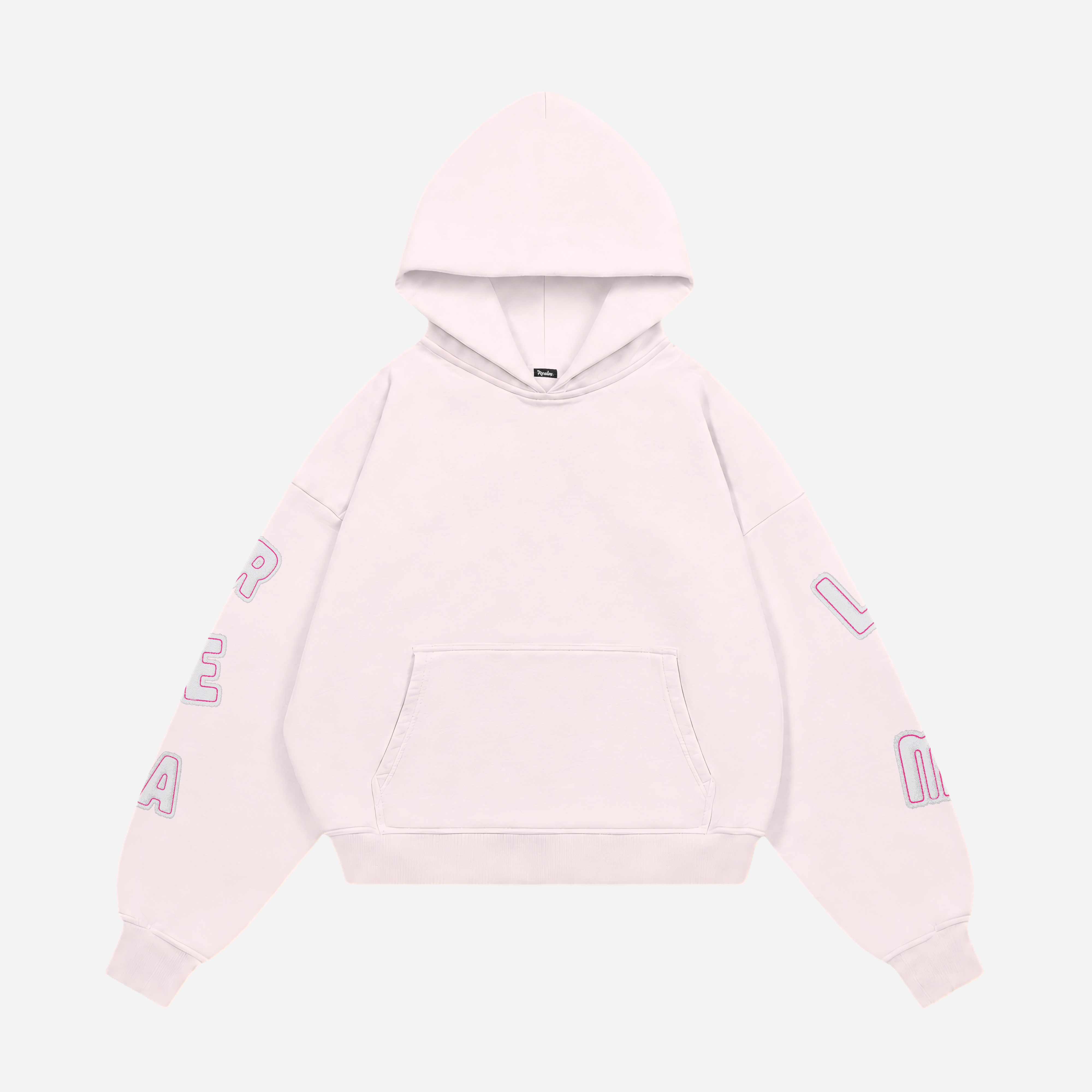 Realm Oversized Hoodie Pink, front view