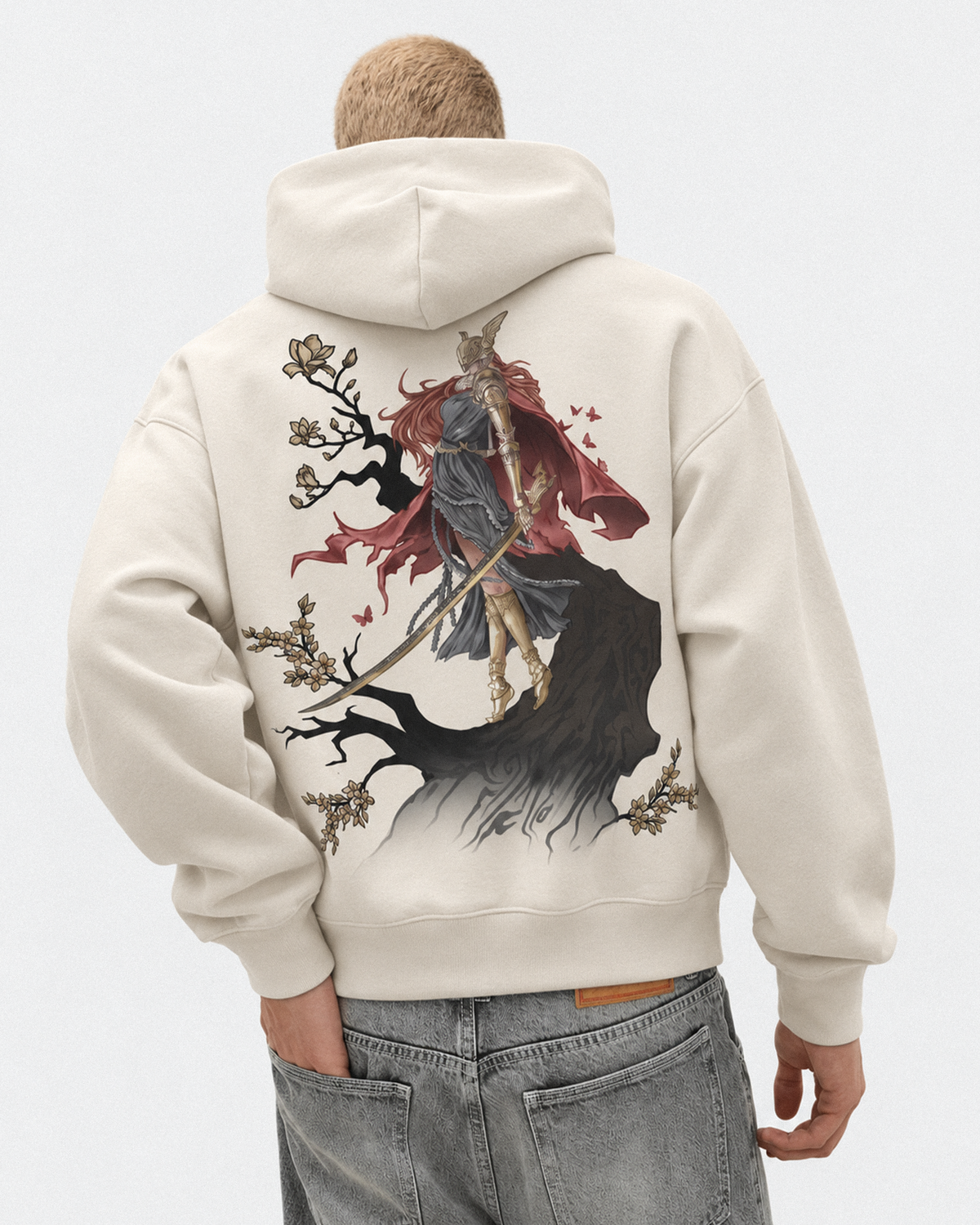 Model wearing Scarlet Valkyrie Hoodie